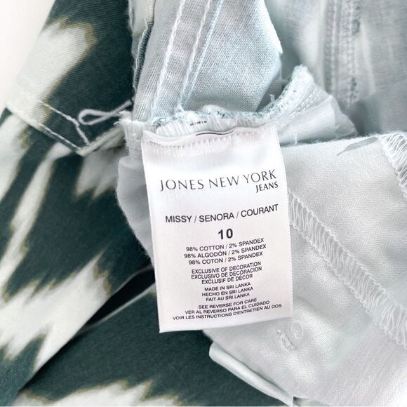 Jones New York Sutton Straight Loden Green Pants Jeans Women's 10 Stretchy - Picture 5 of 12